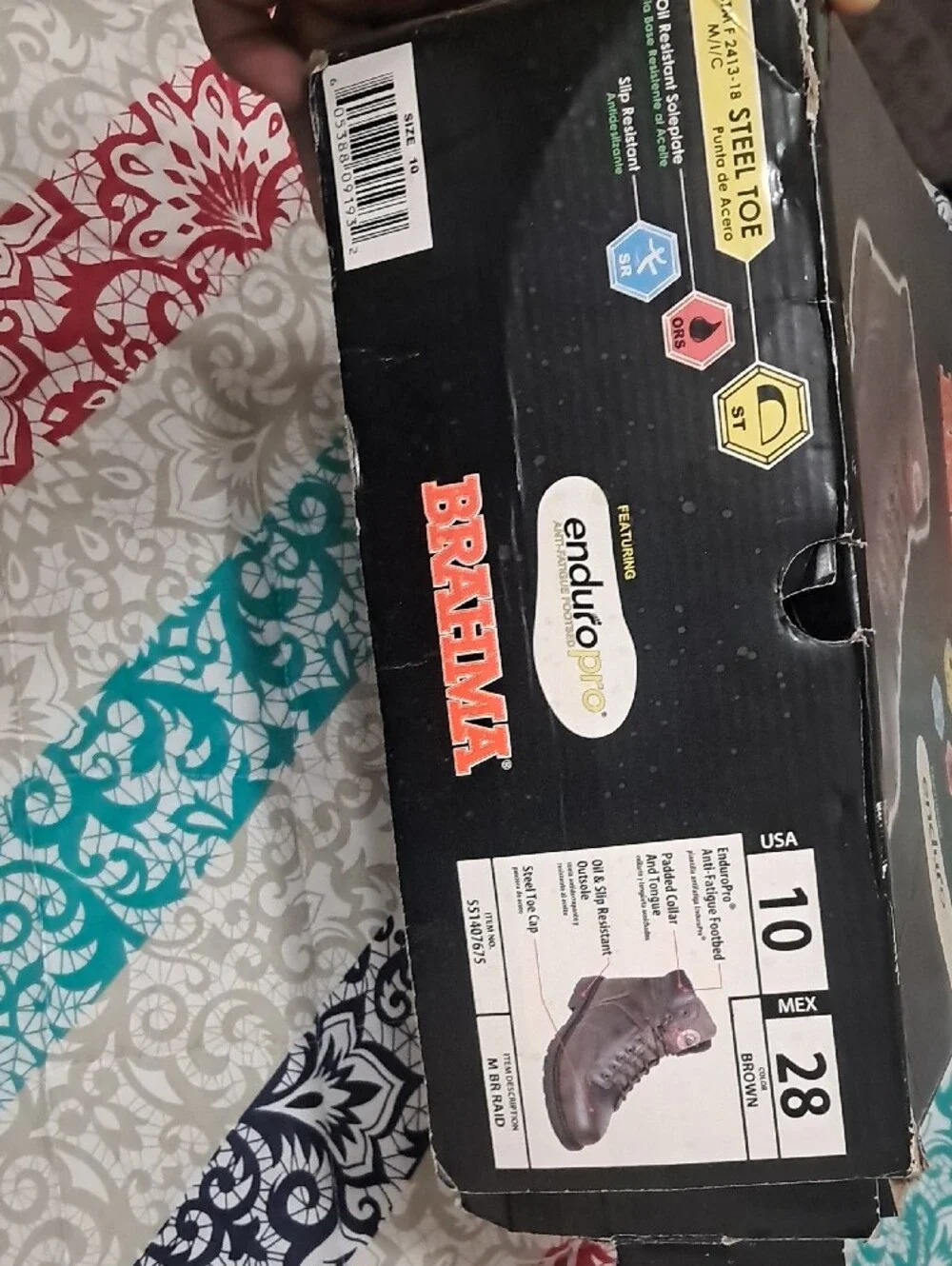 Brahma Black Box with Red Logo and Brown Boot Image